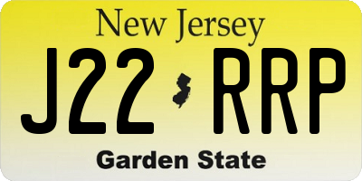 NJ license plate J22RRP