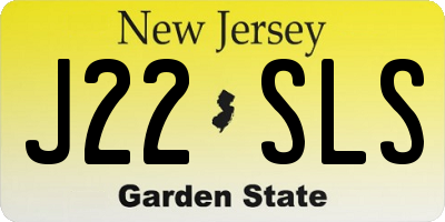 NJ license plate J22SLS