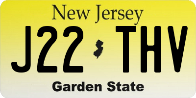 NJ license plate J22THV