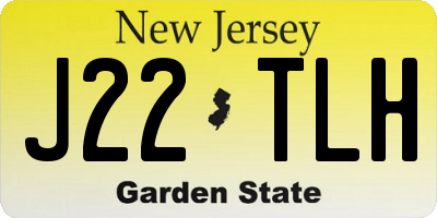 NJ license plate J22TLH