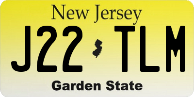NJ license plate J22TLM