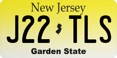 NJ license plate J22TLS