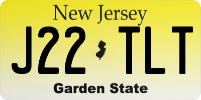 NJ license plate J22TLT