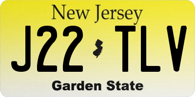 NJ license plate J22TLV