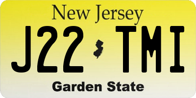 NJ license plate J22TMI