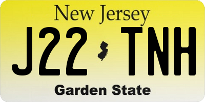 NJ license plate J22TNH