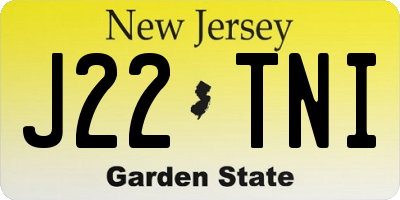 NJ license plate J22TNI