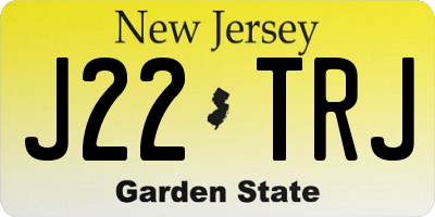 NJ license plate J22TRJ