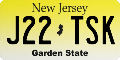 NJ license plate J22TSK