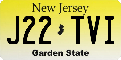 NJ license plate J22TVI