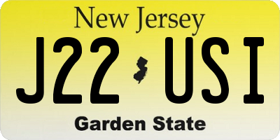 NJ license plate J22USI