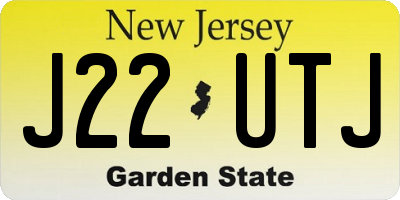 NJ license plate J22UTJ