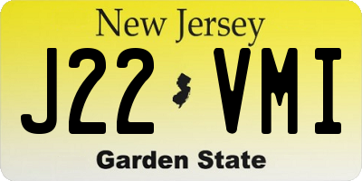 NJ license plate J22VMI