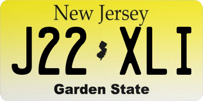 NJ license plate J22XLI