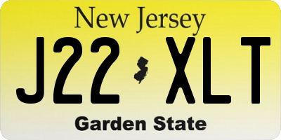 NJ license plate J22XLT