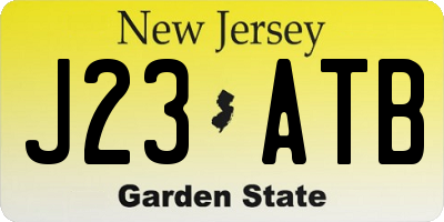 NJ license plate J23ATB