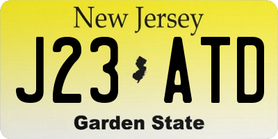 NJ license plate J23ATD