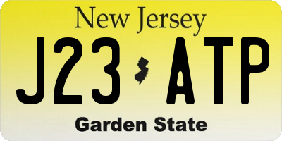 NJ license plate J23ATP
