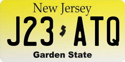 NJ license plate J23ATQ