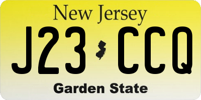 NJ license plate J23CCQ