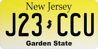NJ license plate J23CCU