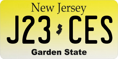 NJ license plate J23CES