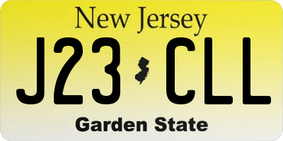 NJ license plate J23CLL