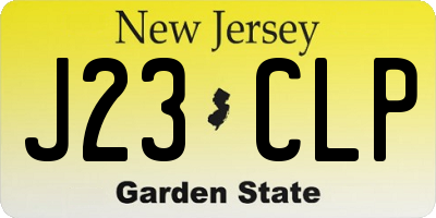 NJ license plate J23CLP