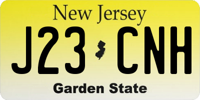 NJ license plate J23CNH