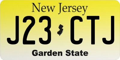 NJ license plate J23CTJ