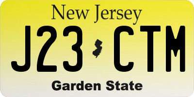 NJ license plate J23CTM