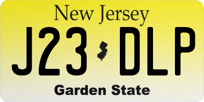 NJ license plate J23DLP
