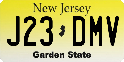 NJ license plate J23DMV