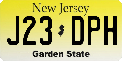 NJ license plate J23DPH