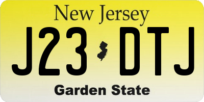 NJ license plate J23DTJ