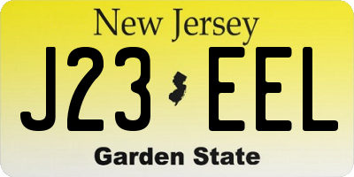 NJ license plate J23EEL