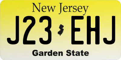 NJ license plate J23EHJ