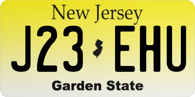 NJ license plate J23EHU