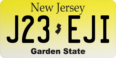 NJ license plate J23EJI