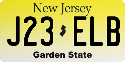 NJ license plate J23ELB