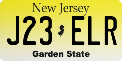 NJ license plate J23ELR