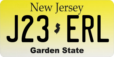 NJ license plate J23ERL