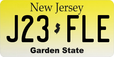 NJ license plate J23FLE