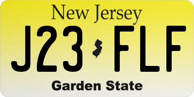 NJ license plate J23FLF