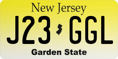 NJ license plate J23GGL