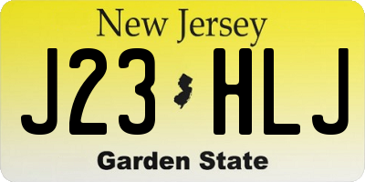 NJ license plate J23HLJ