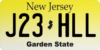 NJ license plate J23HLL