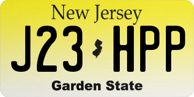 NJ license plate J23HPP
