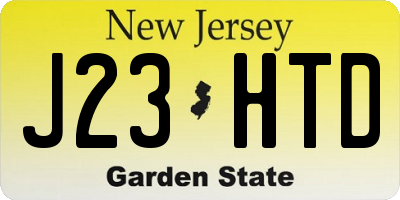 NJ license plate J23HTD
