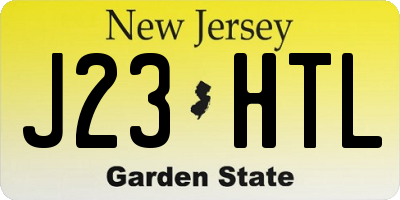 NJ license plate J23HTL